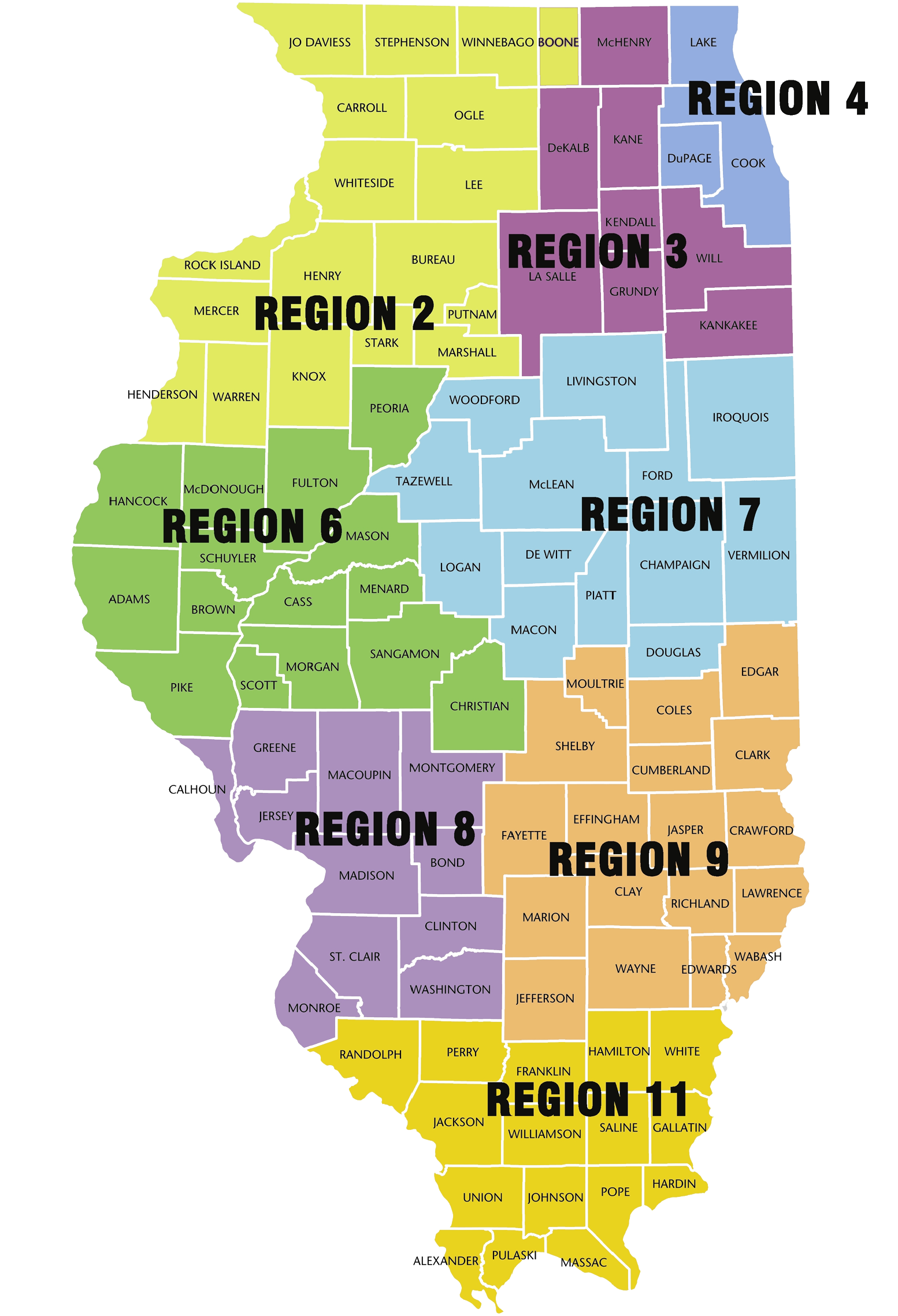 Illinois Region 1 Map Governing Board | Ileas